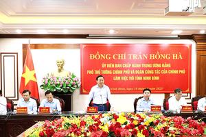 Phó Thủ tướng Chính phủ Trần Hồng Hà làm việc với tỉnh Ninh Bình