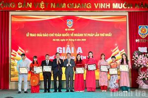 18 tác phẩm đạt Giải Báo chí toàn quốc về ngành Tư pháp lần thứ nhất
