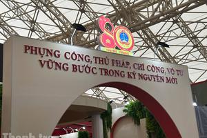 Không gian trưng bày thành tựu ngành Tòa án tại Trung tâm Triển lãm Quốc gia