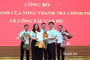 Công bố 4 quyết định của Tổng Thanh tra Chính phủ về điều động, bổ nhiệm cán bộ