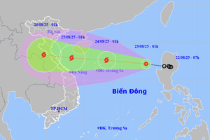 Áp thấp nhiệt đới vào Biển Đông, hôm nay sẽ mạnh lên thành bão số 5