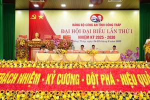 Đại hội Đảng bộ Công an tỉnh Đồng Tháp tập trung vào 3 khâu đột phá, 4 nhóm nhiệm vụ trọng tâm