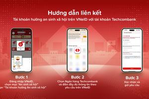 Techcombank chính thức kết nối với ứng dụng VNEID, hỗ trợ khách hàng nhận tiền an sinh xã hội an toàn và tiện lợi