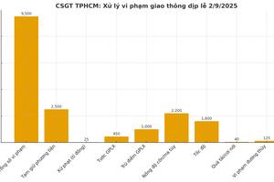 TP HCM: Giao thông ổn định dịp lễ 2/9, xử lý hơn 9.500 vi phạm