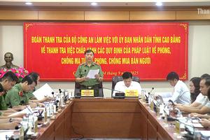 Thanh tra Bộ Công an công bố quyết định thanh tra tại Cao Bằng