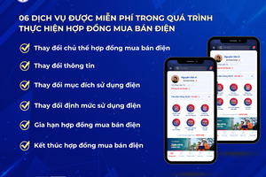 EVNHANOI miễn phí 6 dịch vụ trong hợp đồng mua bán điện