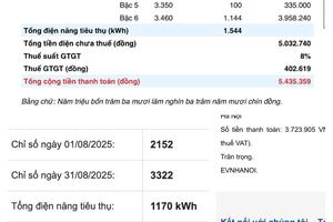 8 tháng năm 2025, CPI tăng 3,25% so với cùng kỳ năm trước do giá nhà ở, giá điện tăng