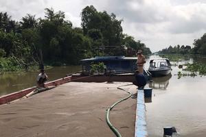 Công an Đồng Tháp liên tục phát hiện, xử lý các vụ vận chuyển cát trái phép