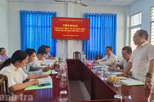 Tây Ninh: Đoàn công tác Bộ Nội vụ khảo sát việc thực hiện chính quyền 2 cấp tại phường Tân An