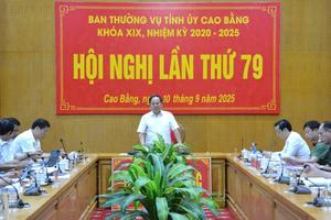 Cao Bằng: Cho ý kiến về công tác chuẩn bị nhân sự, bầu cử Đại hội Đại biểu Đảng bộ tỉnh lần thứ XX