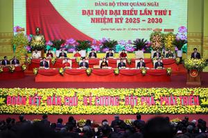 Khai mạc Đại hội đại biểu Đảng bộ tỉnh Quảng Ngãi lần thứ I