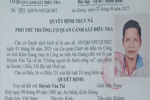 An Giang: Truy nã đối tượng chống người thi hành công vụ trên biển