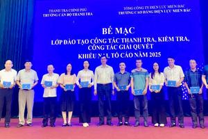 Nâng cao chất lượng thanh tra, kiểm tra, giải quyết khiếu nại, tố cáo cho Tổng Công ty Điện lực Miền Bắc