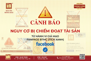 Cảnh báo tình trạng giả mạo FB Bảo Tín Minh Châu tích xanh lừa đảo khách hàng mua vàng để chiếm đoạt tài sản