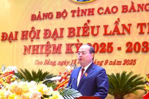 Cao Bằng: Khai mạc Đại hội đại biểu Đảng bộ lần thứ XX, nhiệm kỳ 2025 - 2030