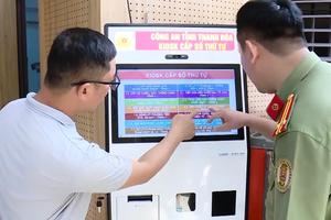 Thanh Hoá: Công an đưa hệ thống lấy số xếp hàng tự động tại Bộ phận một cửa