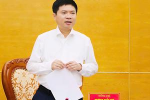 Ninh Bình: Ban Thường vụ Tỉnh ủy cho ý kiến về công tác chuẩn bị Đại hội đại biểu Đảng bộ tỉnh lần thứ I