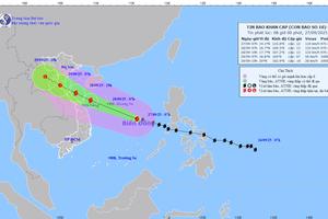 Bão số 10 có vùng ảnh hưởng rộng từ Thanh Hoá tới Huế