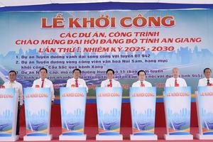 An Giang: Khởi công, khánh thành nhiều dự án, công trình chào mừng Đại hội Đảng bộ tỉnh