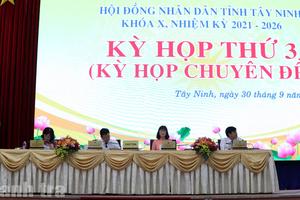 HĐND tỉnh Tây Ninh khai mạc Kỳ họp thứ 3, khóa X, nhiệm kỳ 2021 - 2026