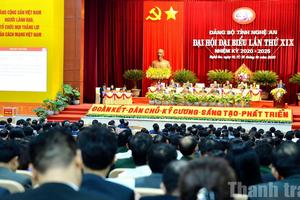 500 đại biểu dự Đại hội đại biểu Đảng bộ tỉnh Nghệ An lần thứ XX