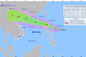Áp thấp nhiệt đới đã mạnh lên thành cơn bão số 11, từ chiều tối mai (3/10) sẽ đi vào Biển Đông