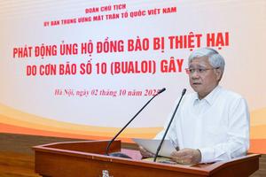 Mặt trận Tổ quốc Việt Nam phát động ủng hộ đồng bào bị thiệt hại do bão số 10