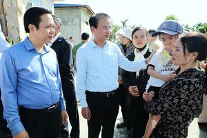 Ninh Bình: Bí thư Tỉnh ủy Đặng Xuân Phong thăm hỏi, động viên Nhân dân, kiểm tra công tác khắc phục hậu quả bão số 10