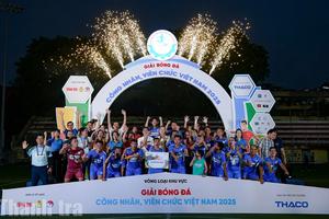 Công đoàn Công an nhân dân vô địch Giải bóng đá công nhân, viên chức Việt Nam khu vực phía Bắc