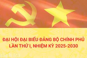 Đại hội đại biểu Đảng bộ Chính phủ lần thứ I, nhiệm kỳ 2025-2030