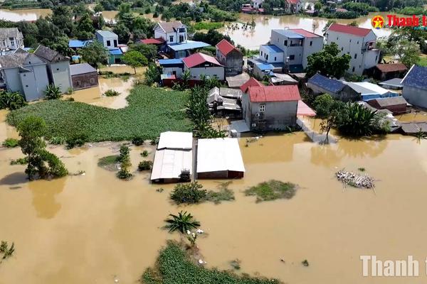 Hà Nội: Nước sông Cầu vượt báo động 3, hàng nghìn căn nhà ở xã Trung Giã bị ngập