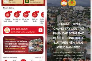 Chung tay cứu trợ đồng bào vùng bão lũ trên nền tảng VNeID