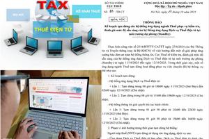 Tạm dừng một số ứng dụng ngành Thuế phục vụ kiểm tra, đánh giá