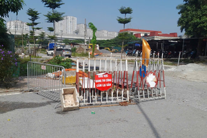 Chủ đầu tư khẩn trương khắc phục sự cố sụt lún tại khu vực Trần Cung