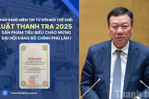 Thắp sáng niềm tin từ đổi mới thể chế: Luật Thanh tra 2025, sản phẩm tiêu biểu chào mừng Đại hội Đảng bộ Chính phủ lần I