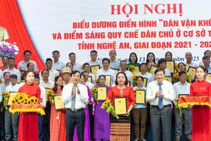 Nghệ An: Biểu dương 151 điển hình 'Dân vận khéo' và điểm sáng quy chế dân chủ ở cơ sở