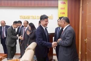 Phó Tổng Thanh tra Nguyễn Văn Cường tiếp xã giao Đoàn Đại biểu Thanh tra Nhà nước Lào