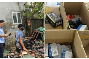 Hà Nội: Đội Quản lý thị trường số 14 phát hiện hơn 300 thiết bị định vị và gần 1,7 tấn lạp xưởng nhập lậu