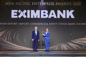 Eximbank được vinh danh “ Doanh nghiệp xuất sắc châu Á” và “ Doanh nghiệp tăng trưởng nhanh” tại APEA 2025