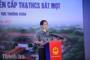 Thủ tướng Phạm Minh Chính dự lễ khởi công Trường nội trú liên cấp Tiểu học và THCS Bát Mọt