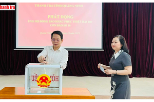 Thanh tra tỉnh Quảng Ninh phát động quyên góp ủng hộ đồng bào vùng bão lũ