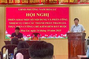 Nam Hoa Lư: Phấn đấu giải quyết trên 90% đơn thư khiếu tố thuộc thẩm quyền