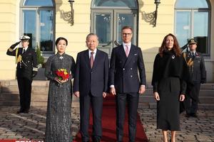 Lễ đón Tổng Bí thư Tô Lâm và Phu nhân thăm chính thức Cộng hòa Phần Lan