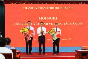 Điều động Phó Chủ tịch Thường trực HĐND TP Hồ Chí Minh giữ chức Trưởng Ban Tổ chức Thành ủy