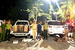 Thanh Hoá: Kiểm tra, xử lý xe ô tô chở gỗ không rõ nguồn gốc