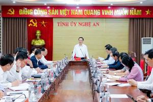 Thường trực Tỉnh ủy Nghệ An bàn giải pháp tháo gỡ khó khăn trong vận hành chính quyền 2 cấp