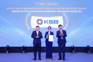 KSB được vinh danh tại Giải thưởng “Vì tương lai xanh” 2025