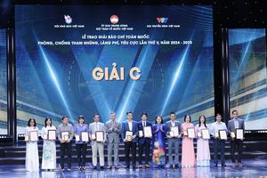 Báo Thanh tra giành 2 giải C Giải báo chí toàn quốc phòng, chống tham nhũng