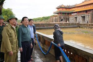 TP Huế: Phó Thủ tướng Mai Văn Chính kiểm tra công tác khắc phục mưa lũ tại Đại Nội