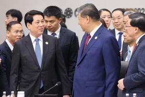 Chủ tịch nước Lương Cường gặp Tổng Bí thư, Chủ tịch nước Trung Quốc Tập Cận Bình